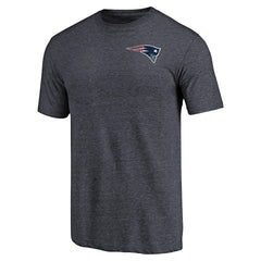 New England Patriots Primary Logo Left Chest Distressed Tri-Blend T-Shirt - Heathered Navy outlet