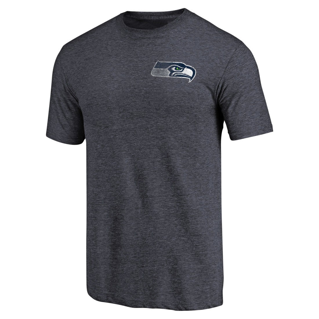 Seattle Seahawks Primary Logo Left Chest Distressed Tri-Blend T-Shirt - Heathered College Navy outlet