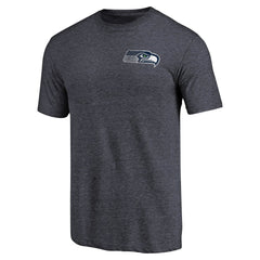 Seattle Seahawks Primary Logo Left Chest Distressed Tri-Blend T-Shirt - Heathered College Navy outlet