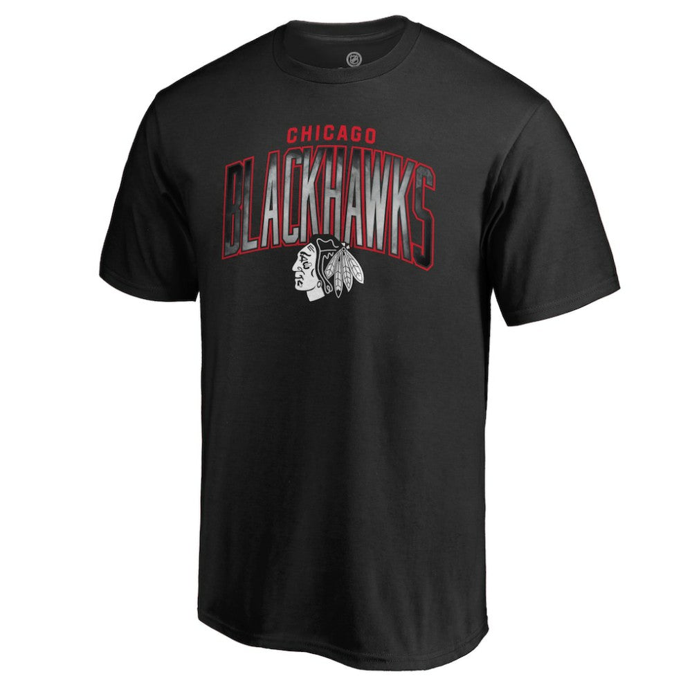 Chicago Blackhawks Arch Smoke T-Shirt - Black T-shirts