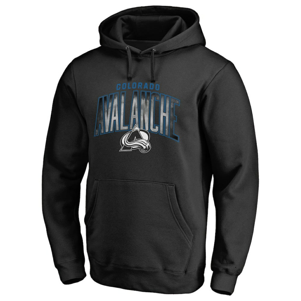 Colorado Avalanche Arch Smoke Pullover Hoodie - Black Hoodies