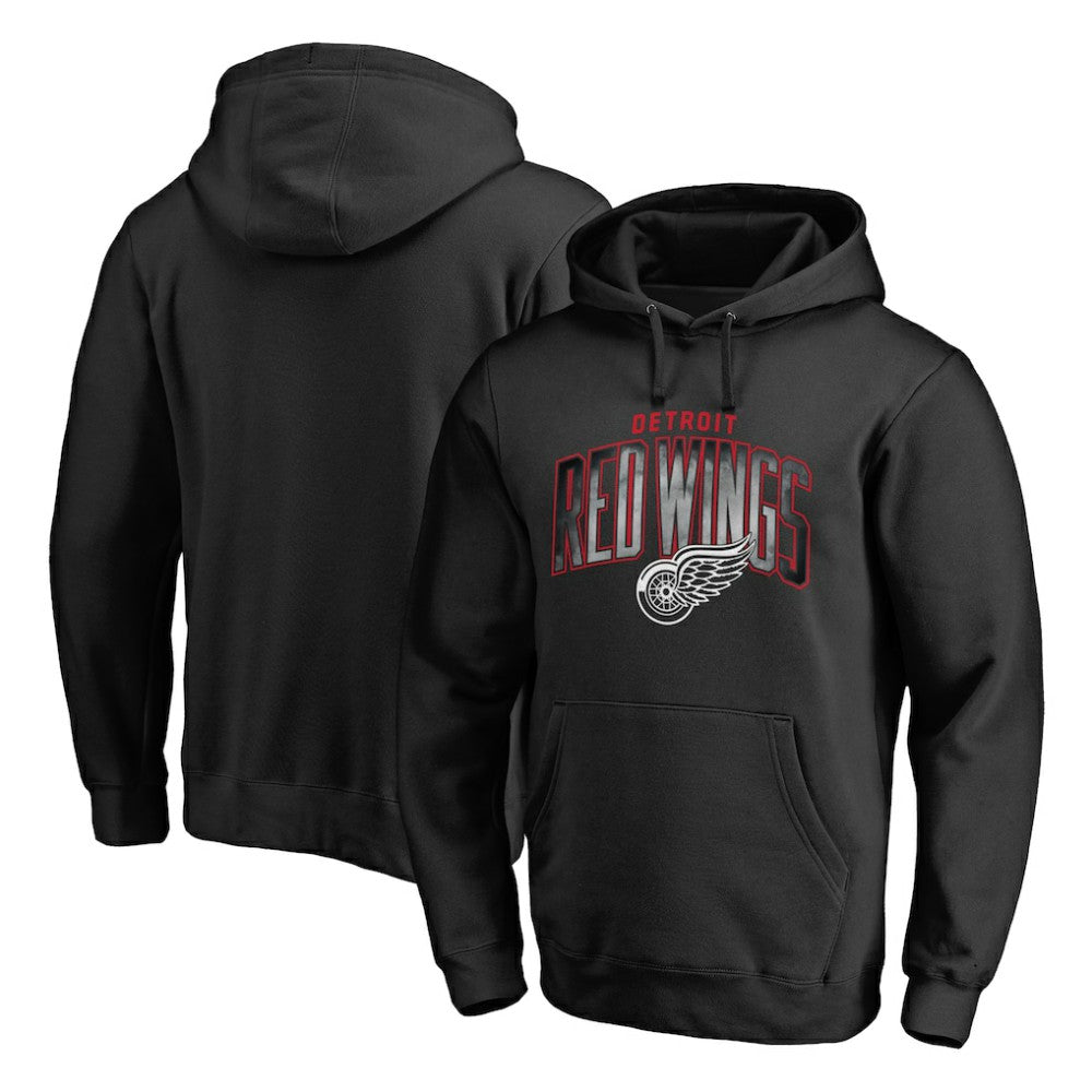 Detroit Red Wings Arch Smoke Pullover Hoodie - Black Hoodies