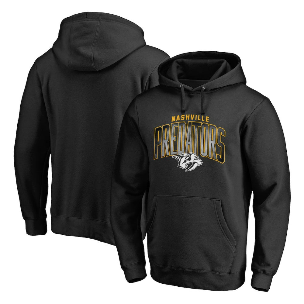 Nashville Predators Arch Smoke Pullover Hoodie - Black Hoodies