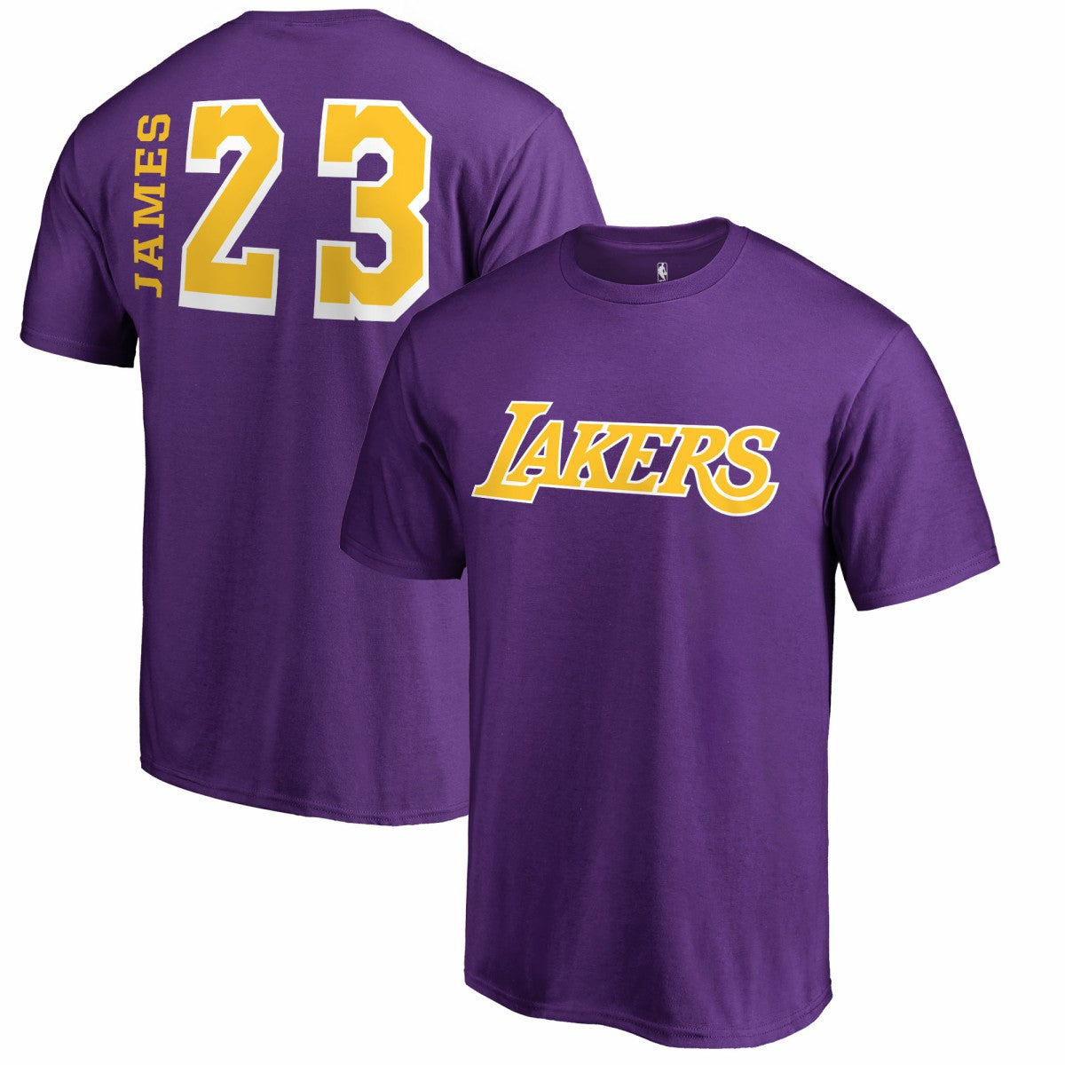 LeBron James Los Angeles Lakers Sidesweep Name & Number T-Shirt - Purple for sale