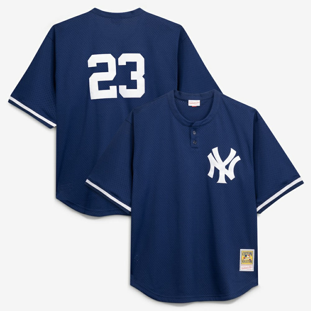 Don Mattingly New York Yankees Cooperstown Collection Big & Tall Mesh Batting Practice Jersey Navy
