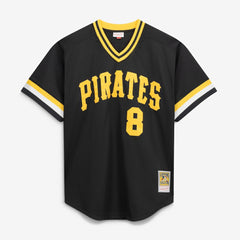 Willie Stargell Pittsburgh Pirates Cooperstown Collection Big & Tall Mesh Batting Practice Jersey Black