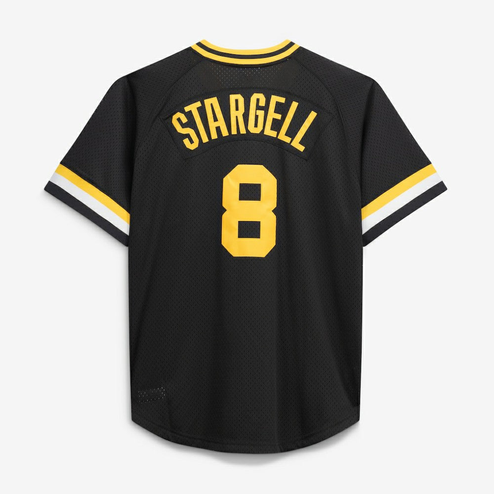Willie Stargell Pittsburgh Pirates Cooperstown Collection Big & Tall Mesh Batting Practice Jersey Black
