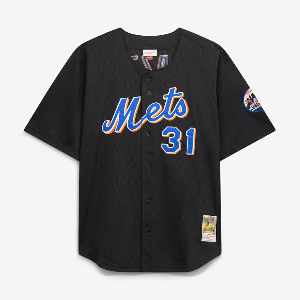 Mike Piazza New York Mets Big & Tall Cooperstown Mesh Batting Practice Jersey Black