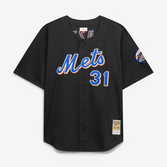 Mike Piazza New York Mets Big & Tall Cooperstown Mesh Batting Practice Jersey Black