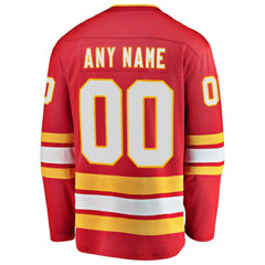 Calgary Flames Fanatics Home Breakaway Custom Jersey - Red Jerseys