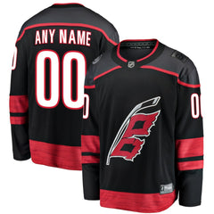 Carolina Hurricanes Fanatics Home Breakaway Custom Jersey - Black Jerseys