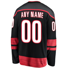 Carolina Hurricanes Fanatics Home Breakaway Custom Jersey - Black Jerseys