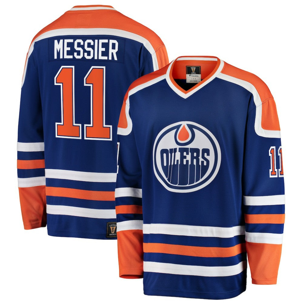 Mark Messier Edmonton Oilers Fanatics Premier Breakaway Retired Player Jersey - Blue Jerseys