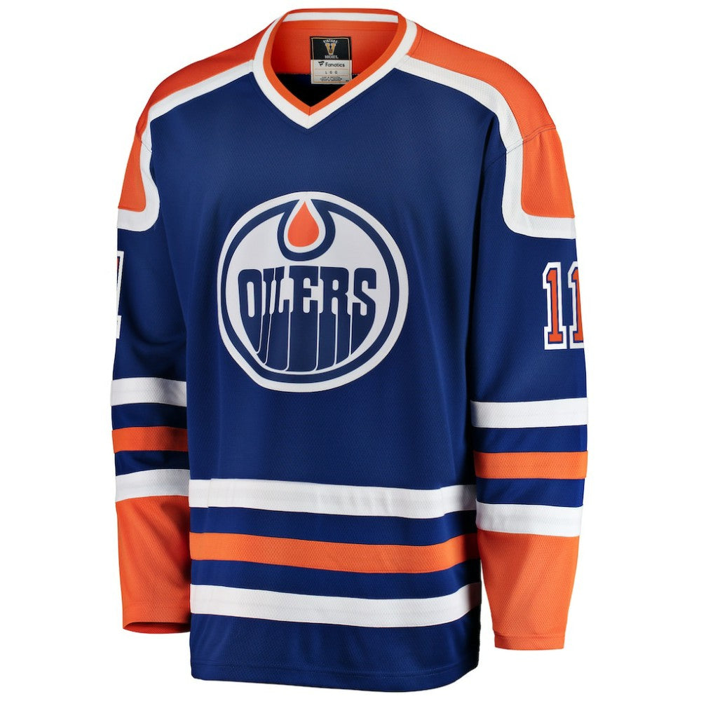 Mark Messier Edmonton Oilers Fanatics Premier Breakaway Retired Player Jersey - Blue Jerseys