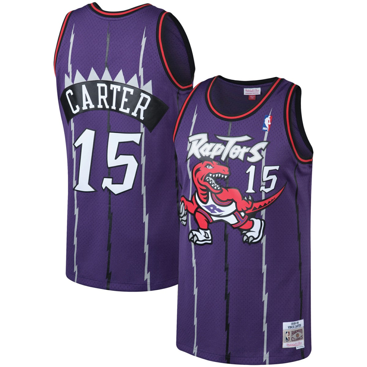Vince Carter Toronto Raptors 1998/99 Big & Tall Hardwood Classics Swingman Jersey - Purple discount