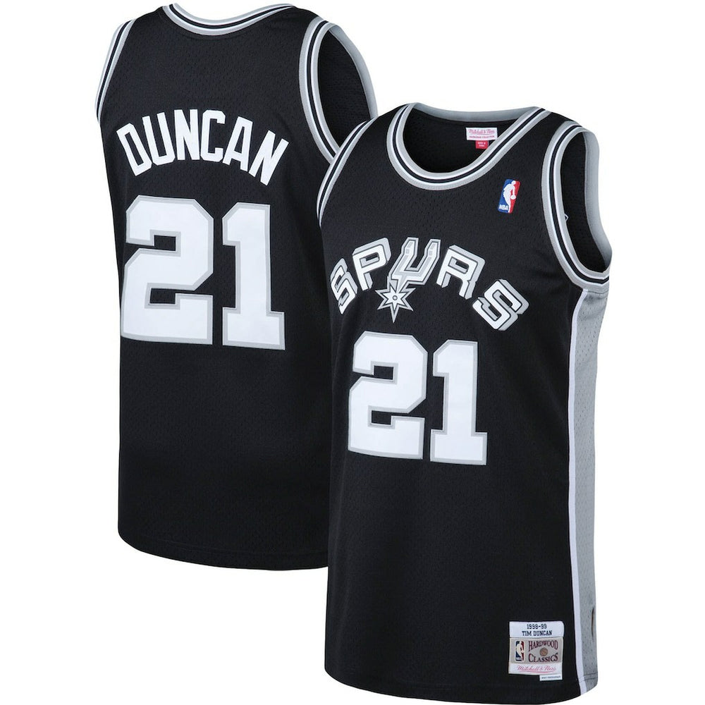 Tim Duncan San Antonio Spurs 1998/99 Big & Tall Hardwood Classics Swingman Jersey - Black online