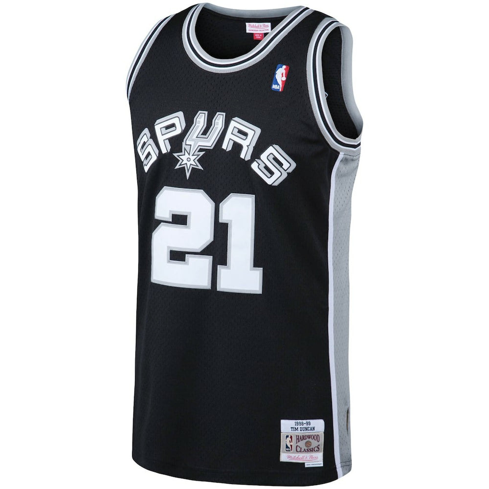 Tim Duncan San Antonio Spurs 1998/99 Big & Tall Hardwood Classics Swingman Jersey - Black online