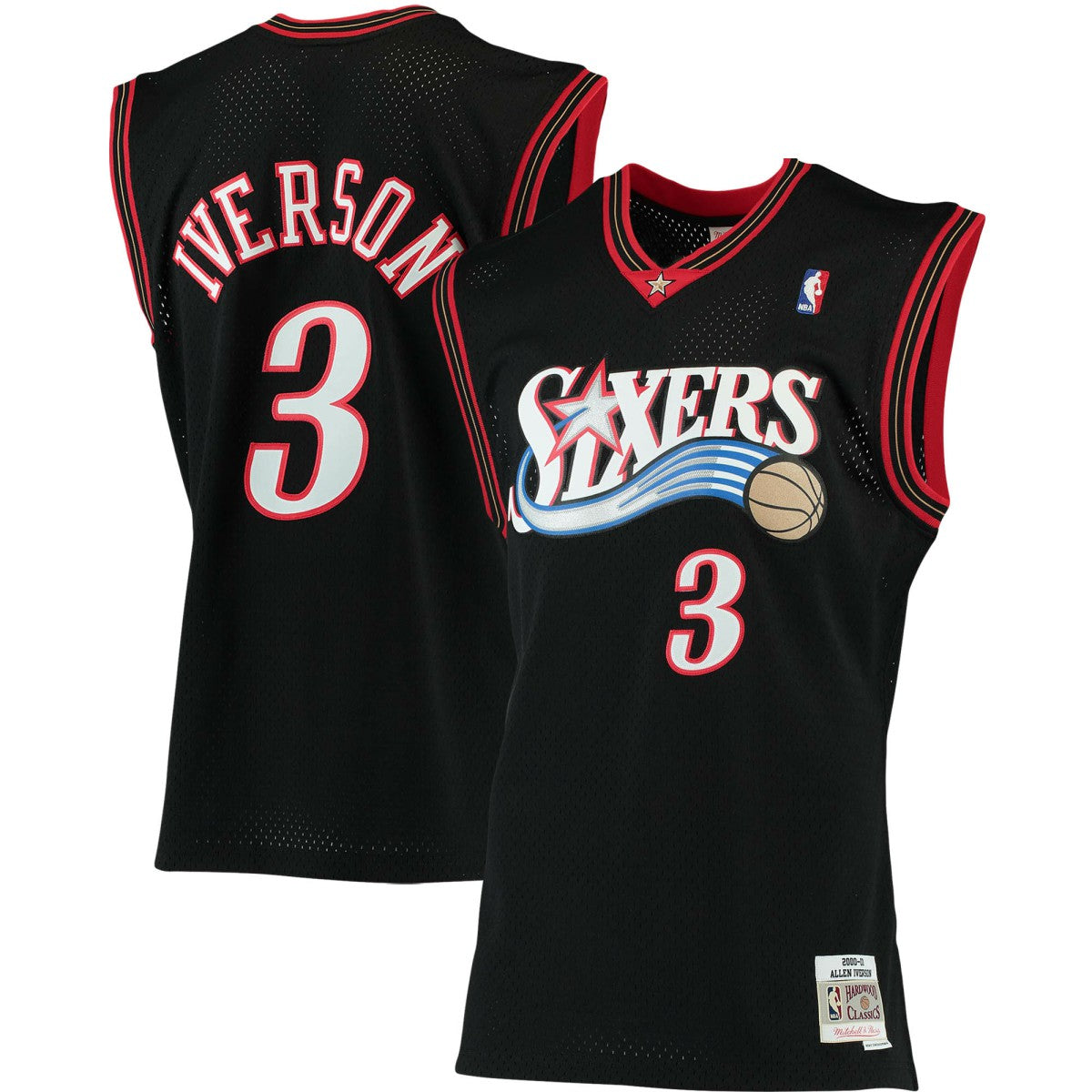 Allen Iverson Philadelphia 76ers 2000/01 Big & Tall Hardwood Classics Swingman Jersey - Black online