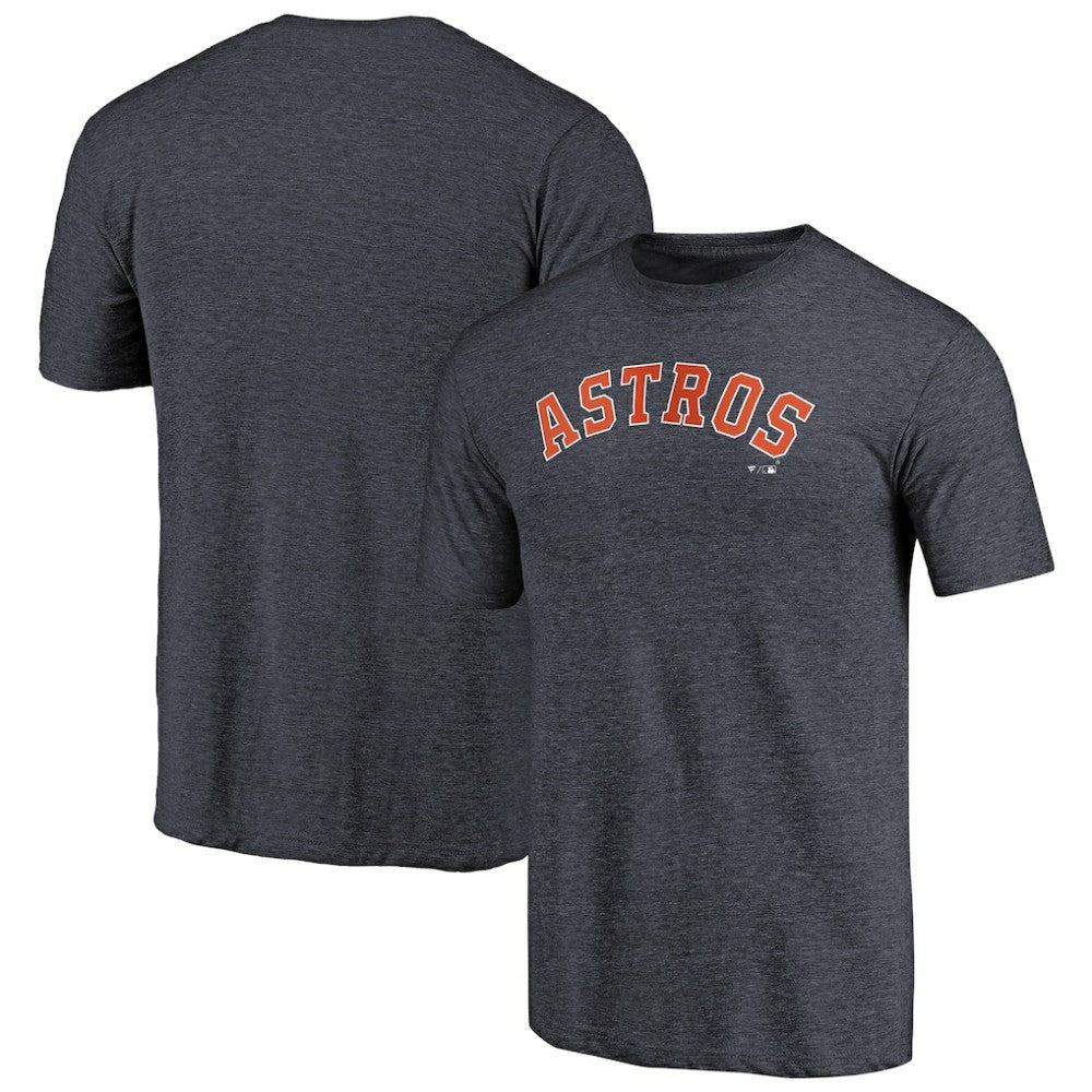 Houston Astros Team Wordmark Tri-Blend T-Shirt Navy