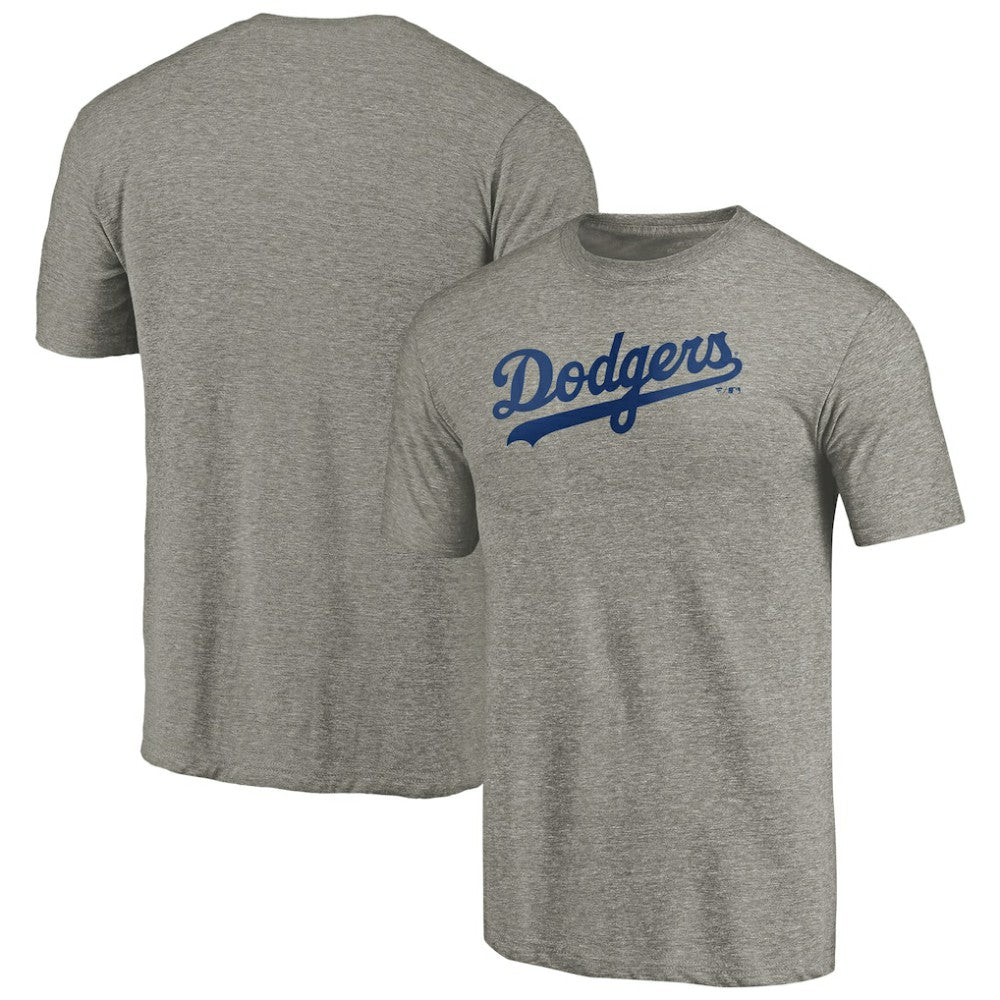 Los Angeles Dodgers Team Wordmark Tri-Blend T-Shirt Gray