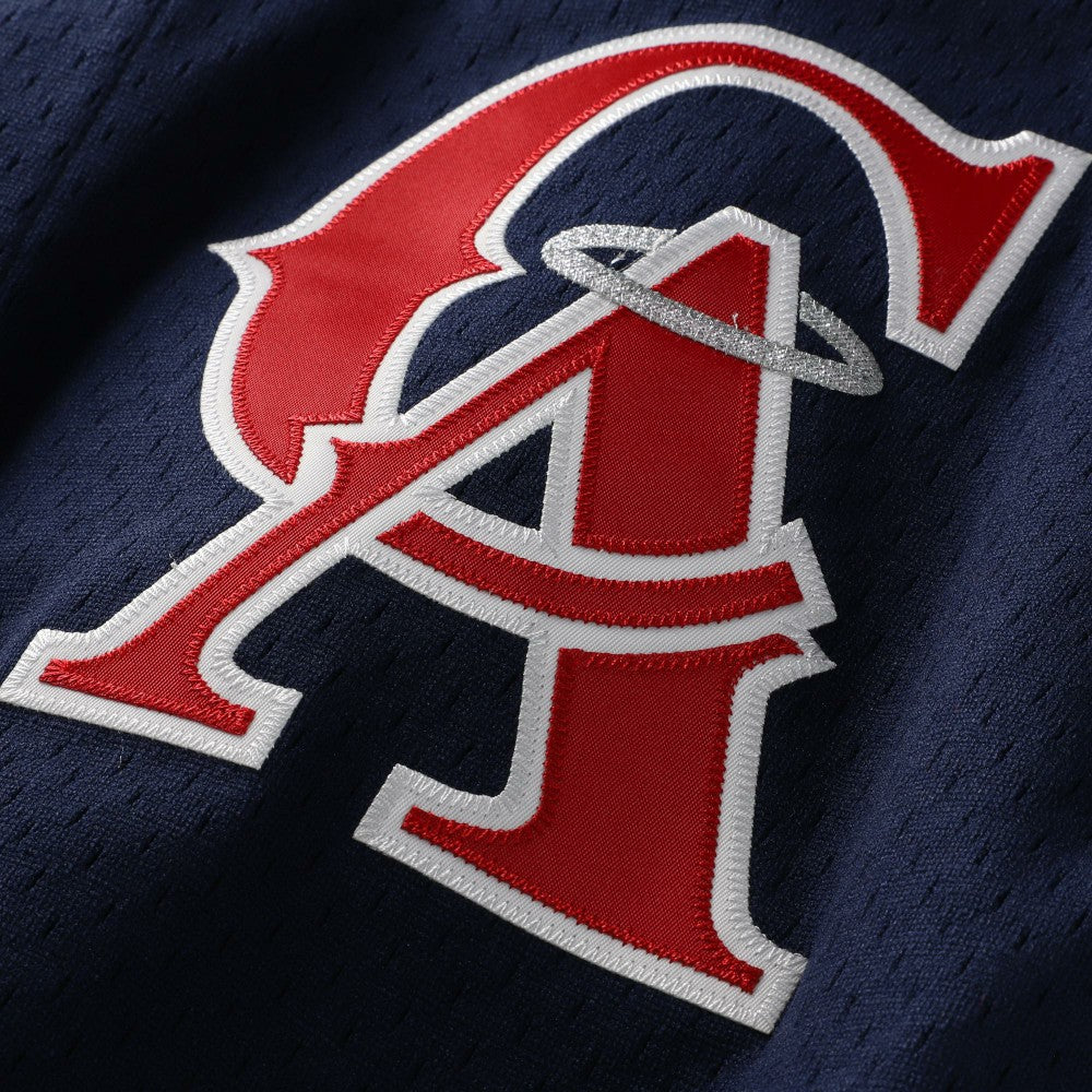 Bo Jackson California Angels Cooperstown Collection Mesh Batting Practice Button-Up Jersey Navy