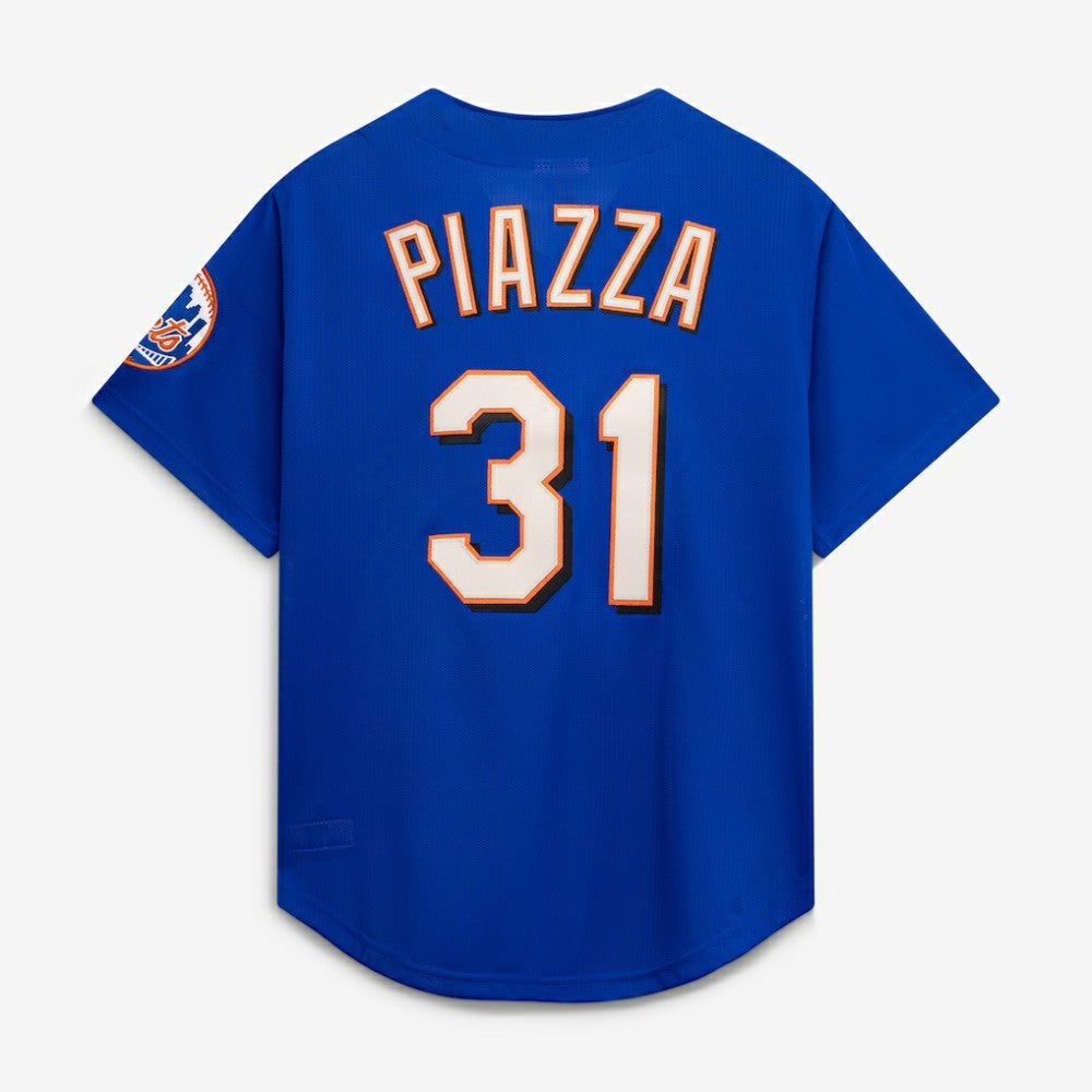 Mike Piazza New York Mets Cooperstown Collection Mesh Batting Practice Button-Up Jersey Royal