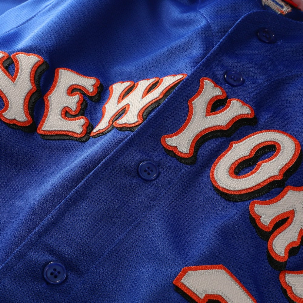Mike Piazza New York Mets Cooperstown Collection Mesh Batting Practice Button-Up Jersey Royal