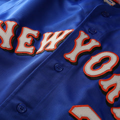 Mike Piazza New York Mets Cooperstown Collection Mesh Batting Practice Button-Up Jersey Royal