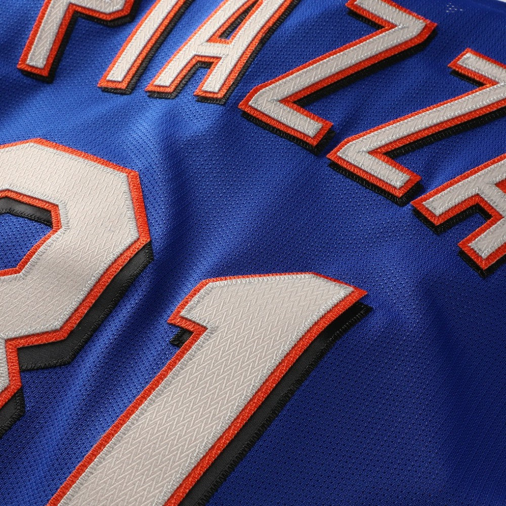 Mike Piazza New York Mets Cooperstown Collection Mesh Batting Practice Button-Up Jersey Royal
