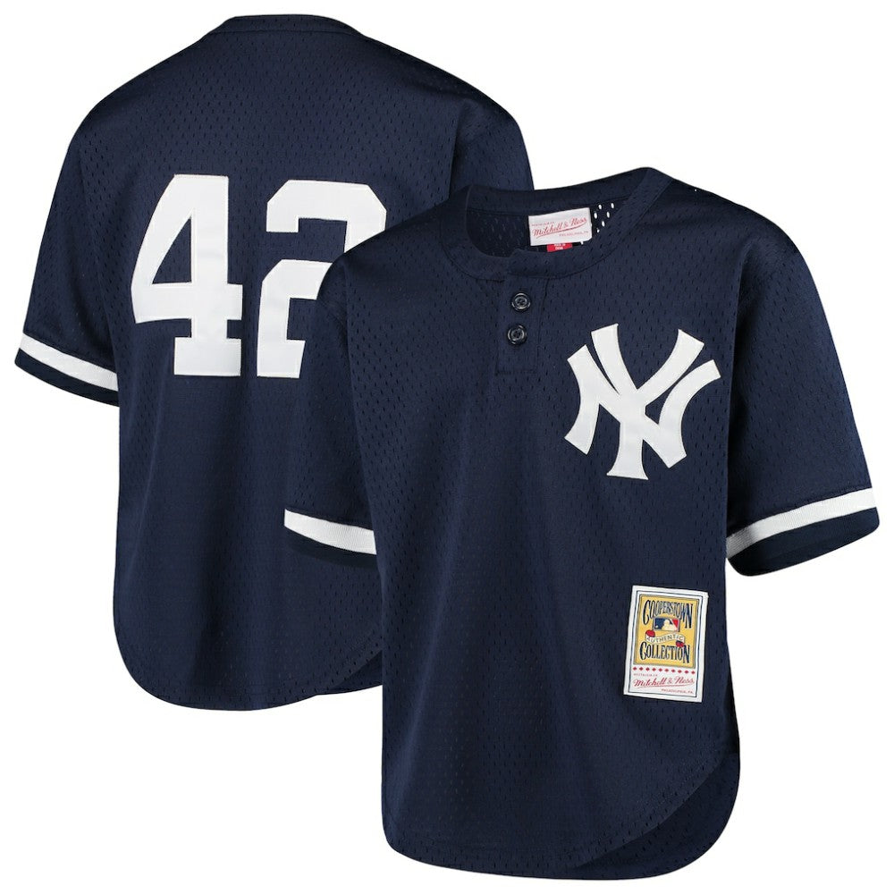 Mariano Rivera New York Yankees Mitchell & Ness Youth Cooperstown Collection Mesh Batting Practice Jersey Navy