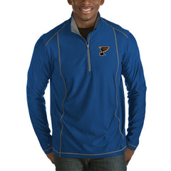 St. Louis Blues Antigua Tempo Desert Dry Half-Zip Pullover Jacket - Royal Pullover