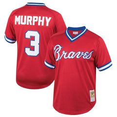 Dale Murphy Atlanta Braves Youth Cooperstown Collection Mesh Batting Practice Jersey Red