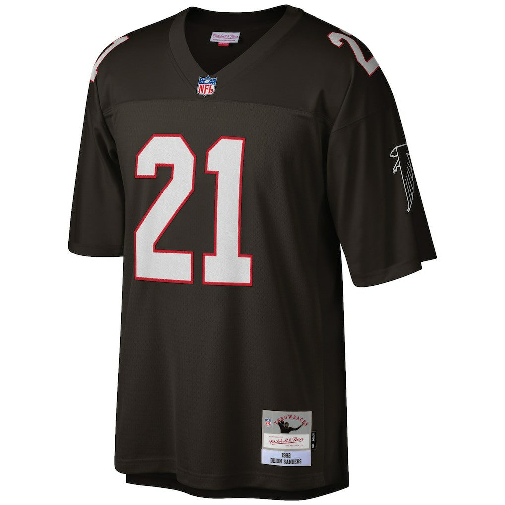 Deion Sanders Atlanta Falcons Big & Tall 1992 Retired Player Replica Jersey - Black for sale