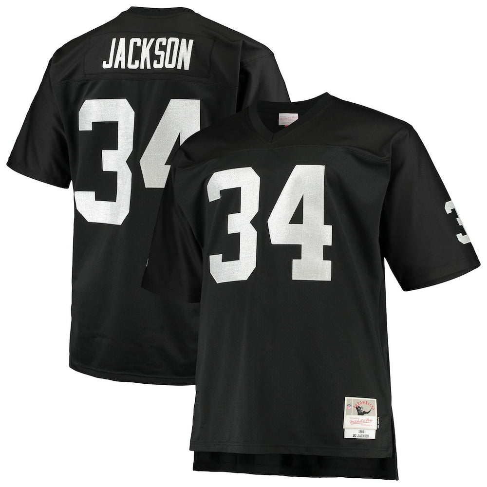 Bo Jackson Las Vegas Raiders Big & Tall 1988 Retired Player Replica Jersey - Black discount