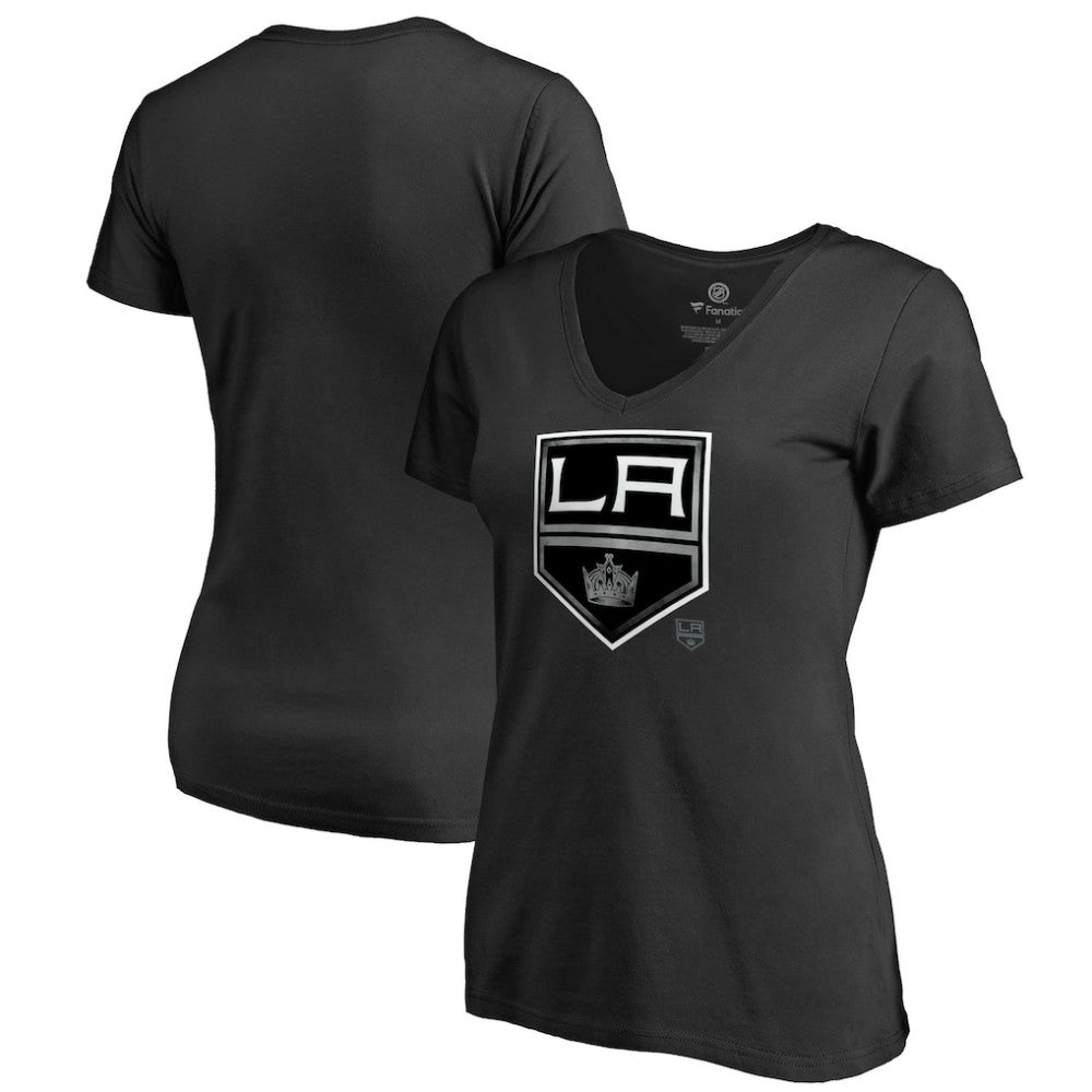 Los Angeles Kings Women's Core Smoke V-Neck T-Shirt - Black T-shirts