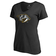 Nashville Predators Women's Core Smoke V-Neck T-Shirt - Black T-shirts