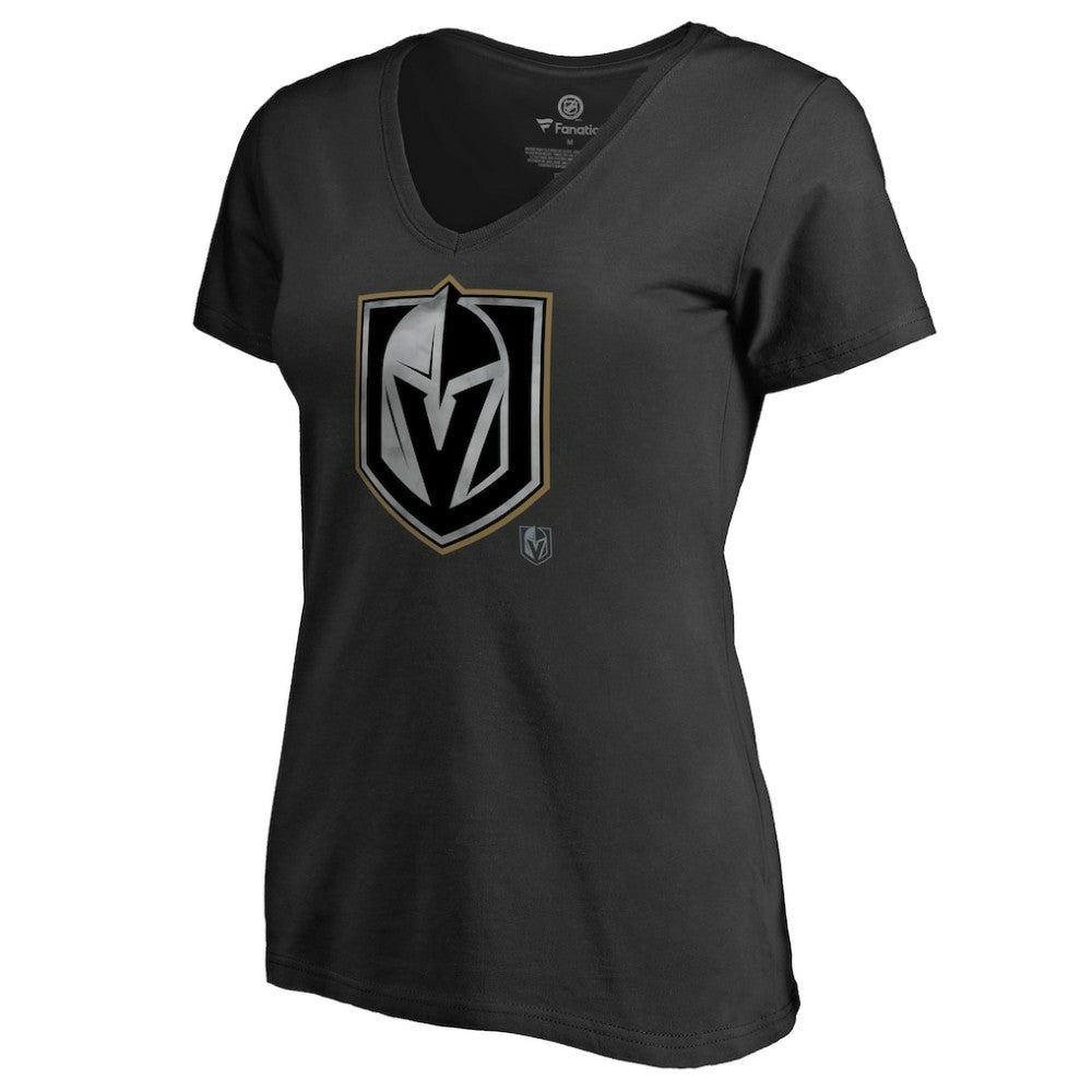 Vegas Golden Knights Women's Core Smoke V-Neck T-Shirt - Black T-shirts