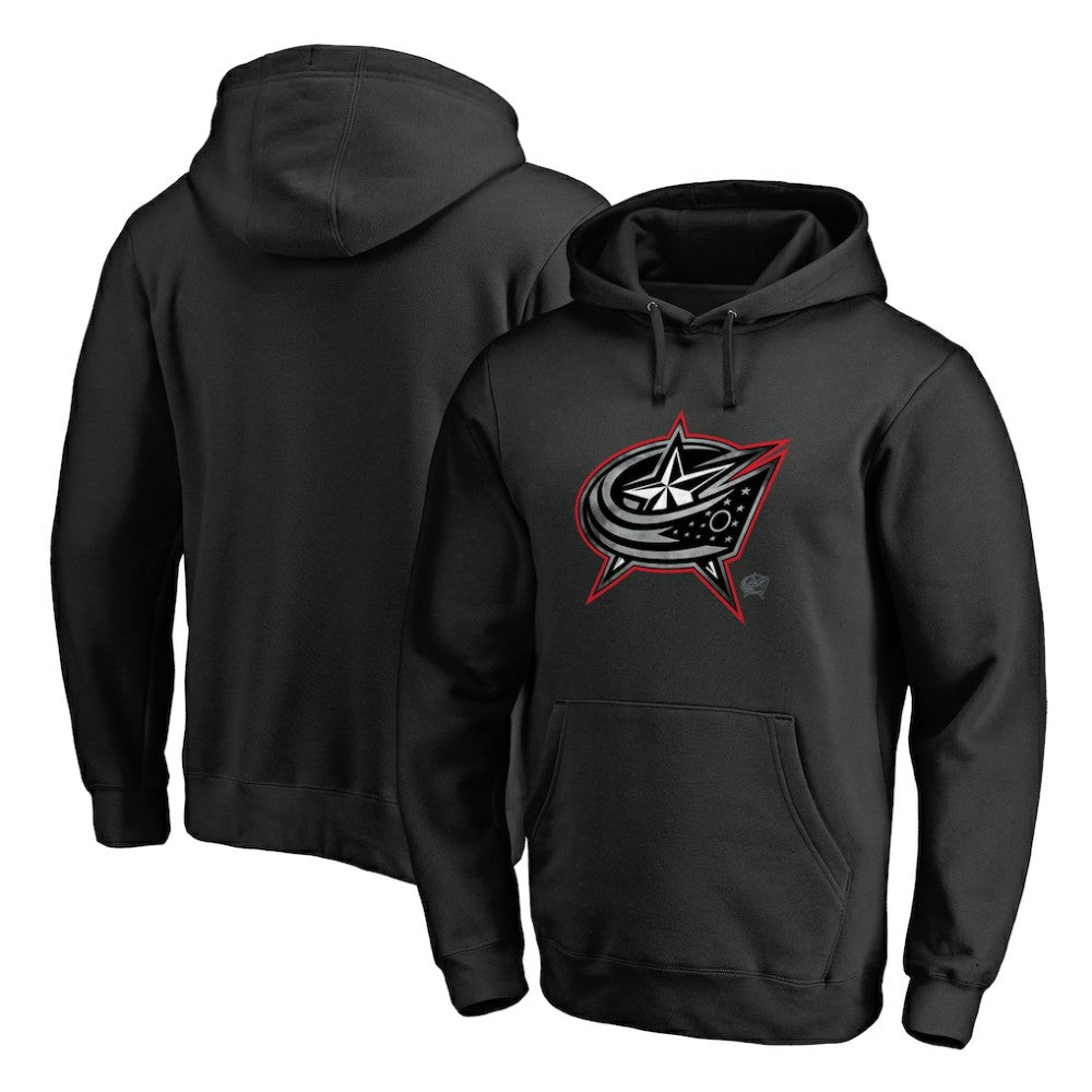 Columbus Blue Jackets Core Smoke Pullover Hoodie - Black Hoodies