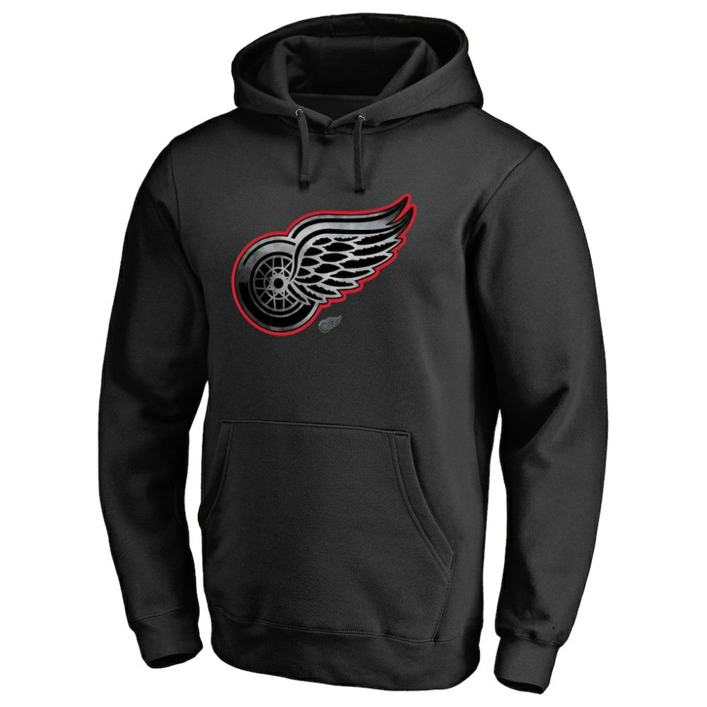 Detroit Red Wings Core Smoke Pullover Hoodie - Black Hoodies
