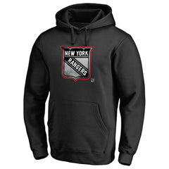 New York Rangers Core Smoke Pullover Hoodie - Black Hoodies