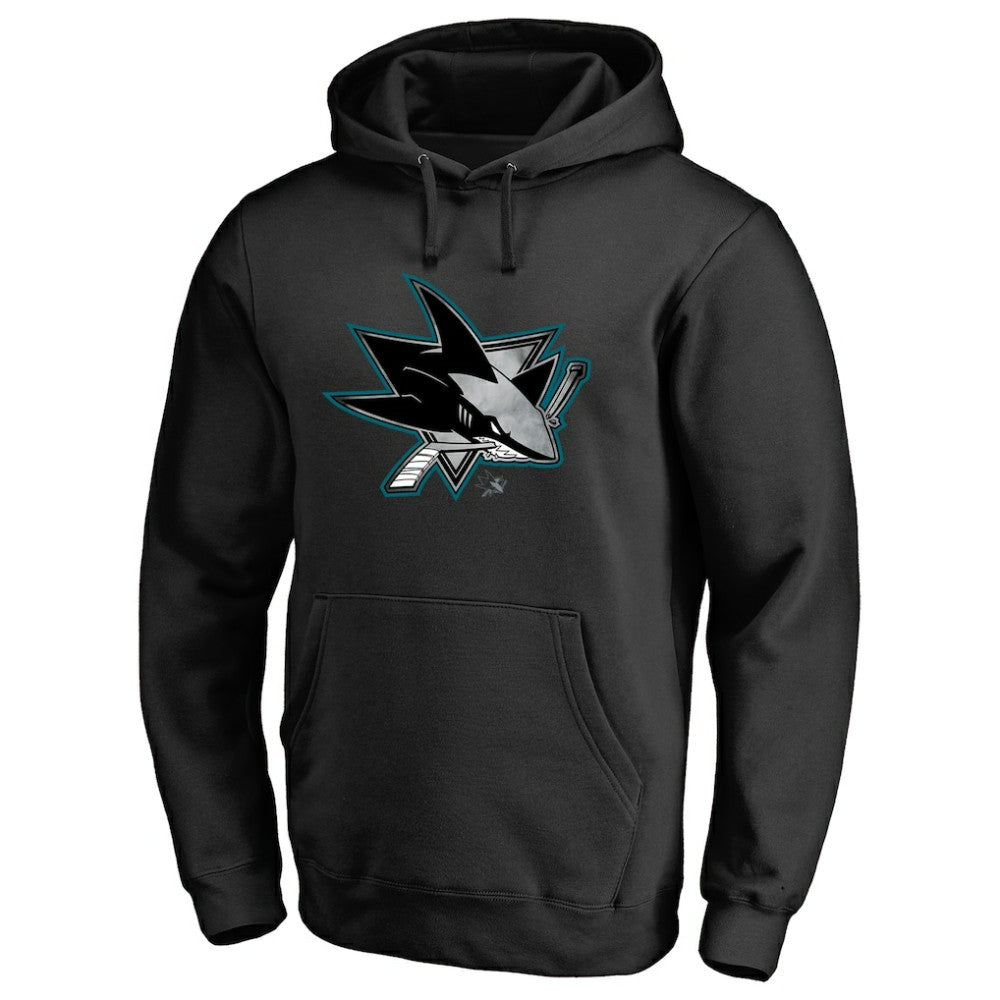 San Jose Sharks Core Smoke Pullover Hoodie - Black Hoodies