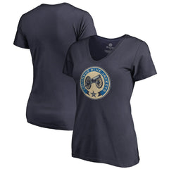 Columbus Blue Jackets Women's Team Alternate V-Neck T-Shirt - Navy T-shirts