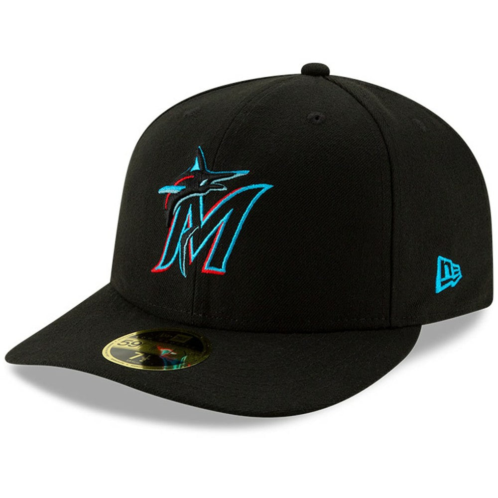 Miami Marlins Authentic Collection On-Field Low Profile 59FIFTY Fitted Hat Black
