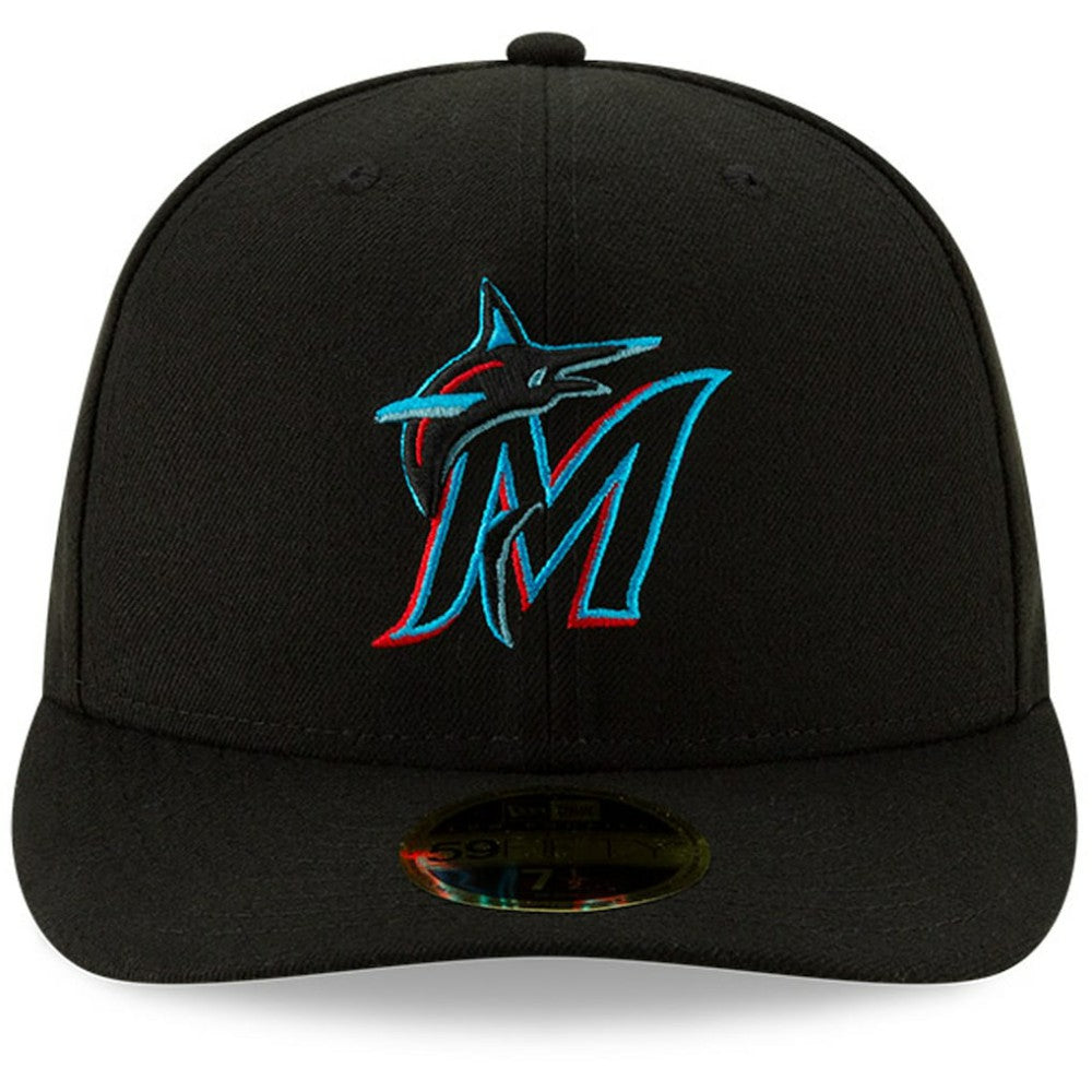 Miami Marlins Authentic Collection On-Field Low Profile 59FIFTY Fitted Hat Black