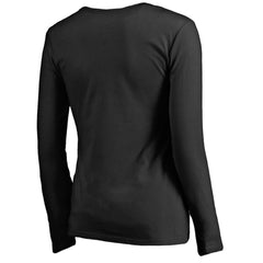 Philadelphia Flyers Women's Gritty Long Sleeve V-Neck T-Shirt - Black T-shirts