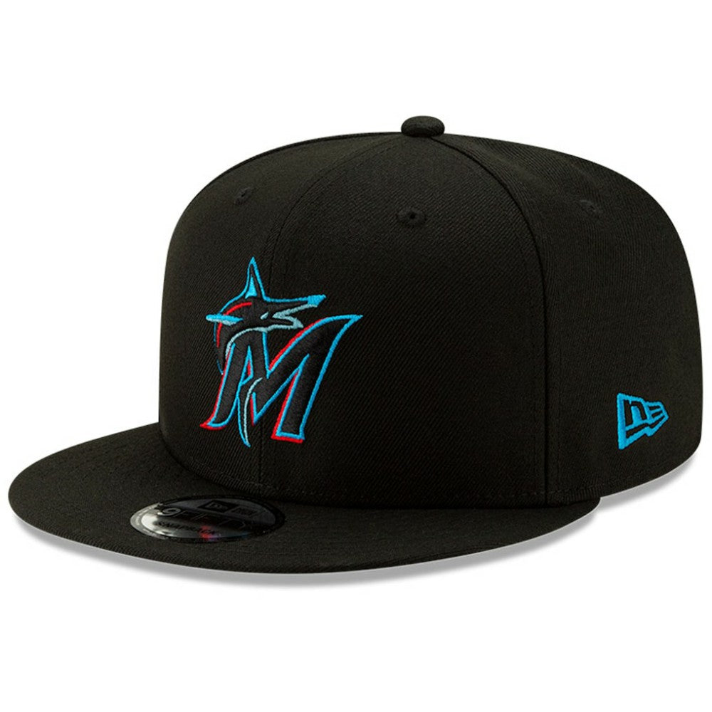 Miami Marlins Team Color 9FIFTY Snapback Hat Black