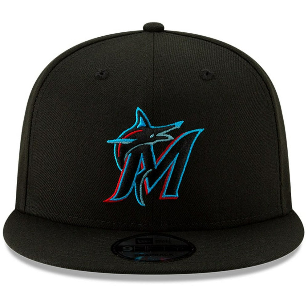Miami Marlins Team Color 9FIFTY Snapback Hat Black