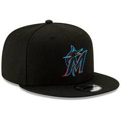 Miami Marlins Team Color 9FIFTY Snapback Hat Black