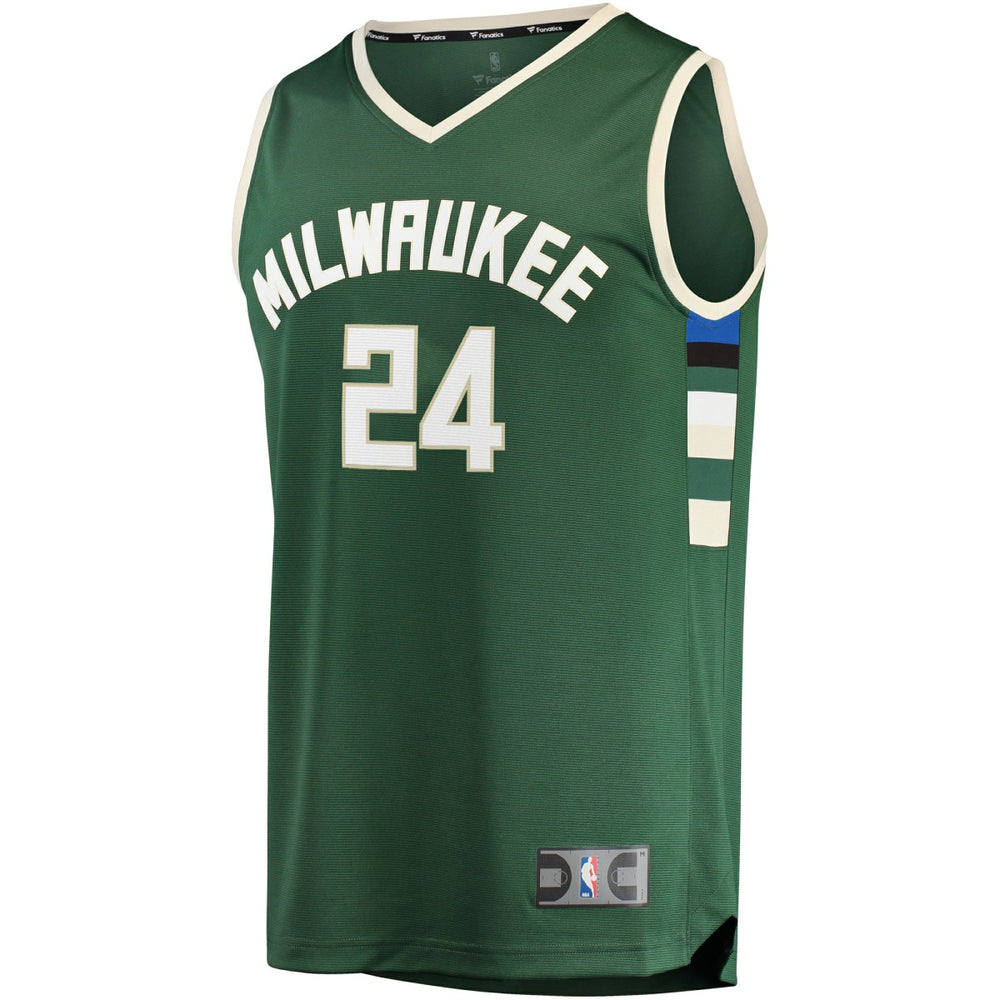 Pat Connaughton Milwaukee Bucks Fast Break Replica Jersey - Icon Edition - Hunter Green for sale