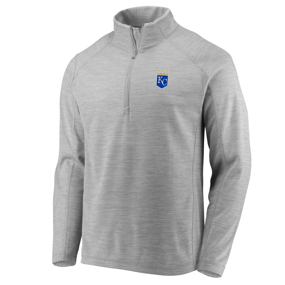 Kansas City Royals Vineyard Vines Performance Sankaty Half-Zip Pullover Top Heather Gray